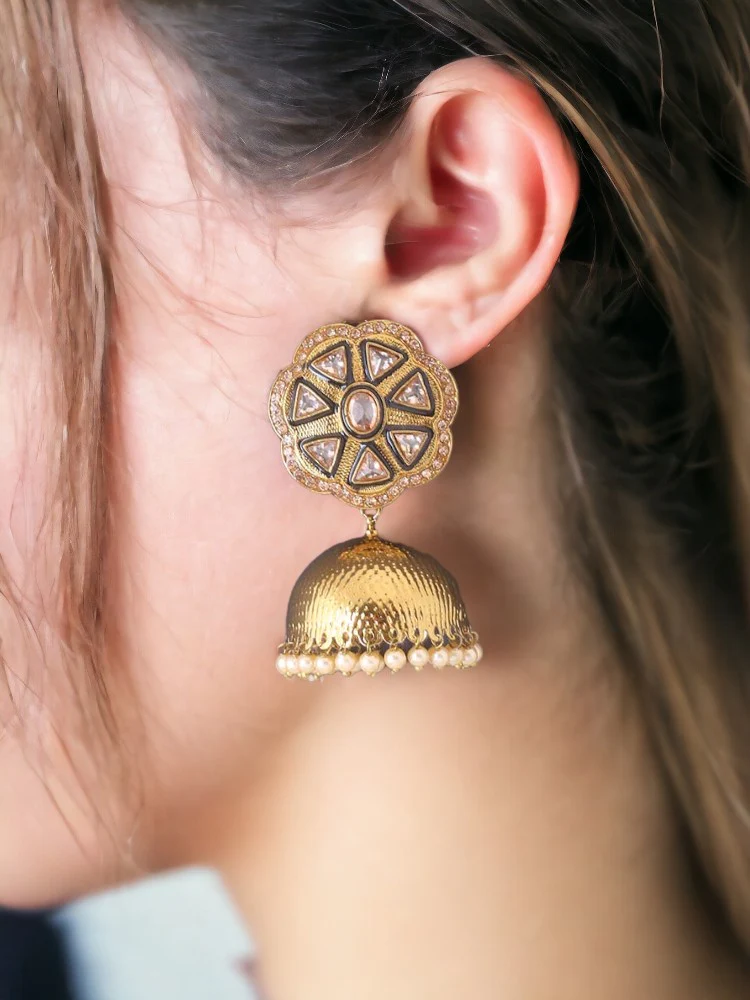Golden Gul Jhumkis - Image 2