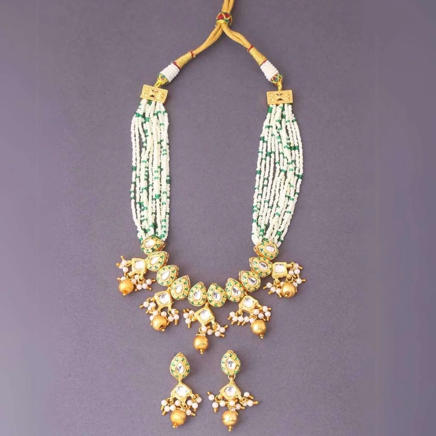 Golden Harini Antique Jewellery Set - Image 4