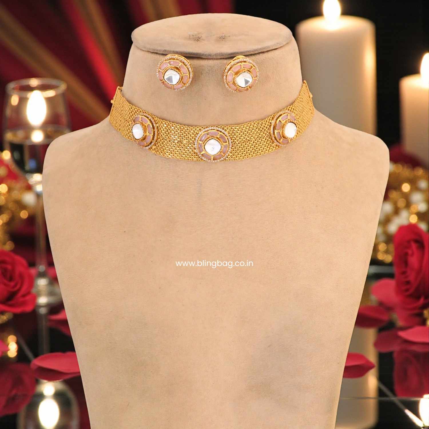 Golden Iraani Antique Jewellery Set - Image 3