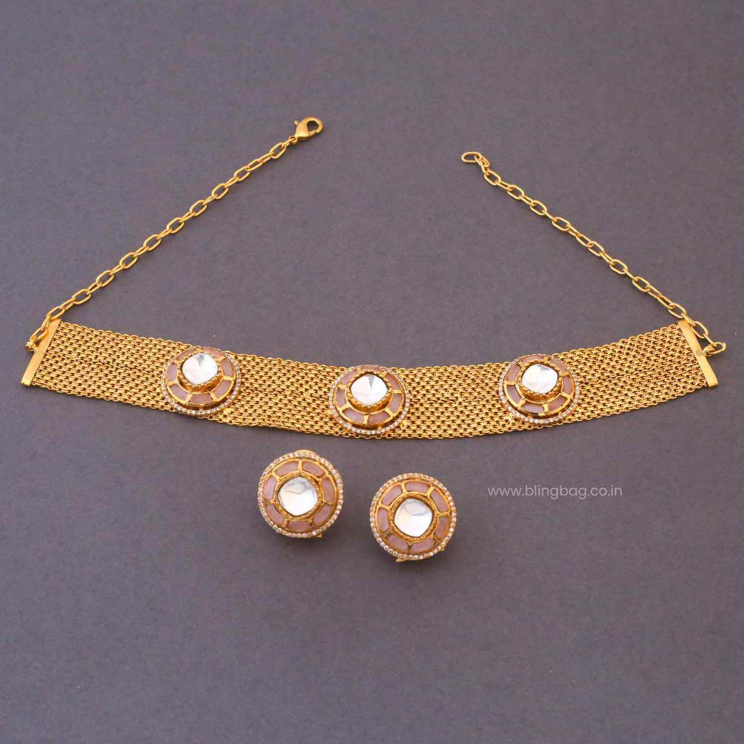 Golden Iraani Antique Jewellery Set - Image 4