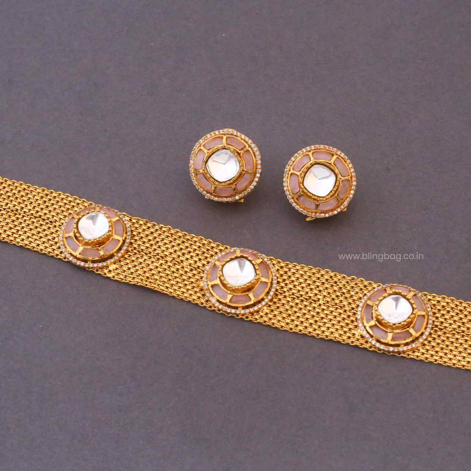 Golden Iraani Antique Jewellery Set - Image 5
