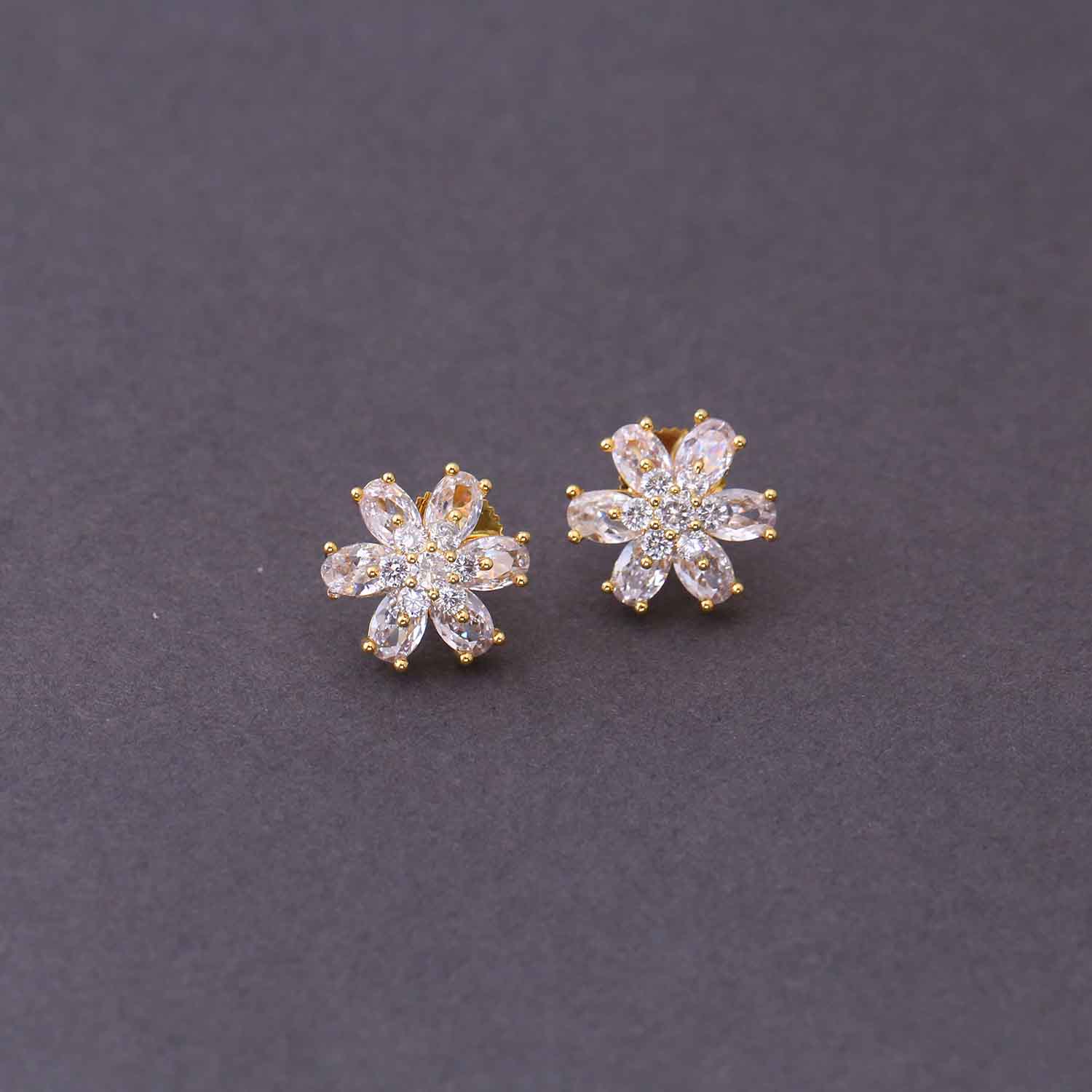 Golden Iree Zirconia Studs - Image 3