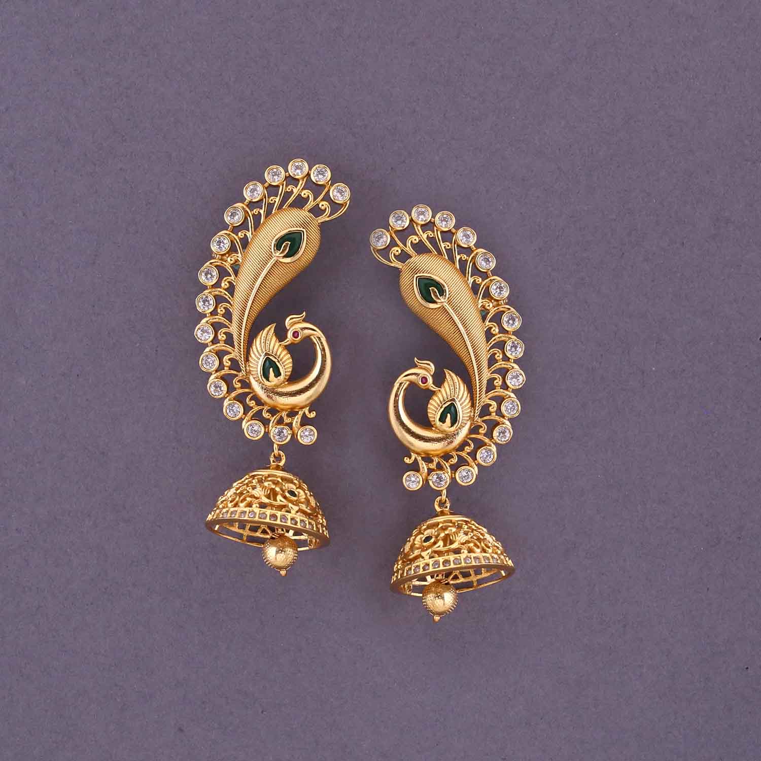 Golden Jagruti Jhumkis - Image 2