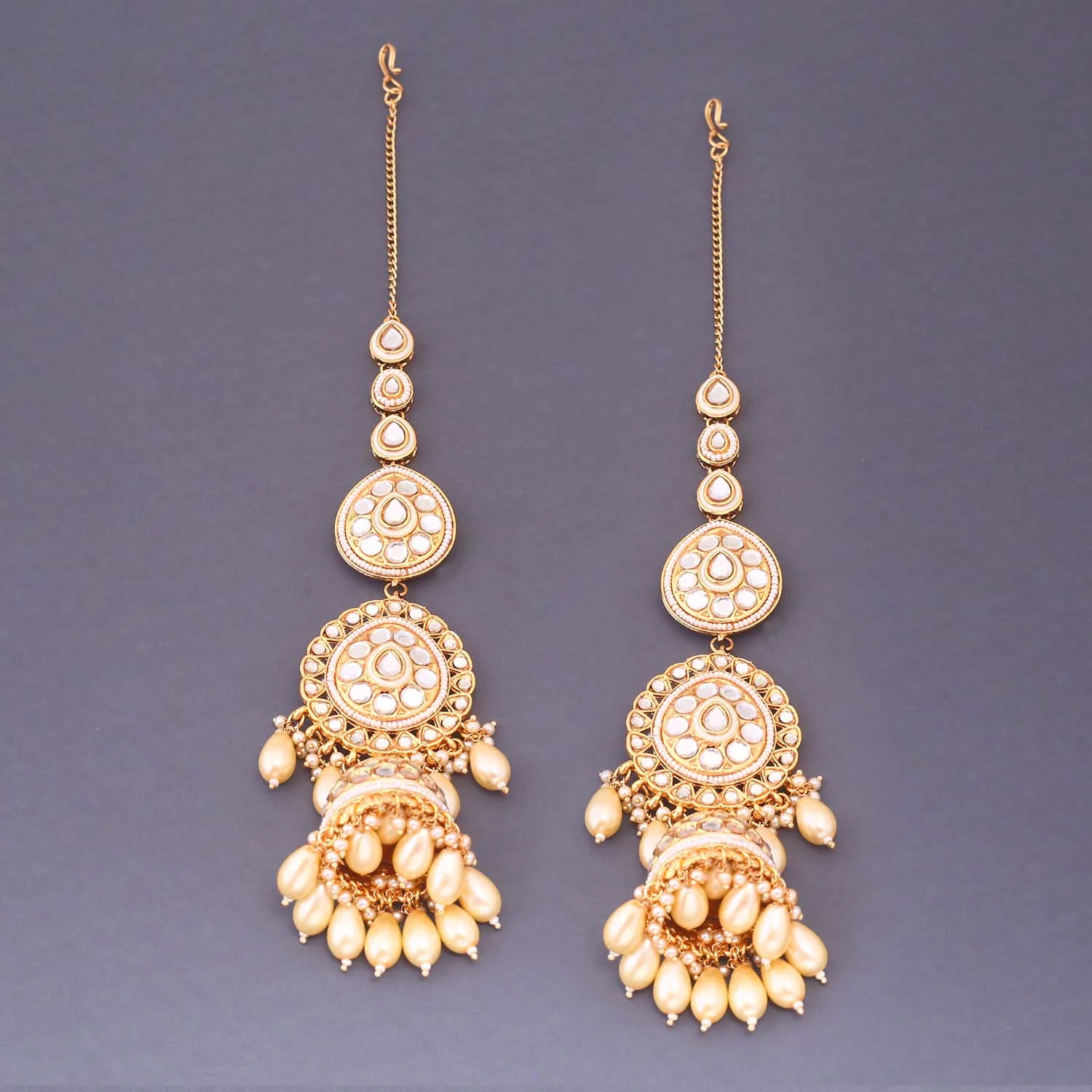 Golden Jhanvi Bridal Jewellery Set - Image 6