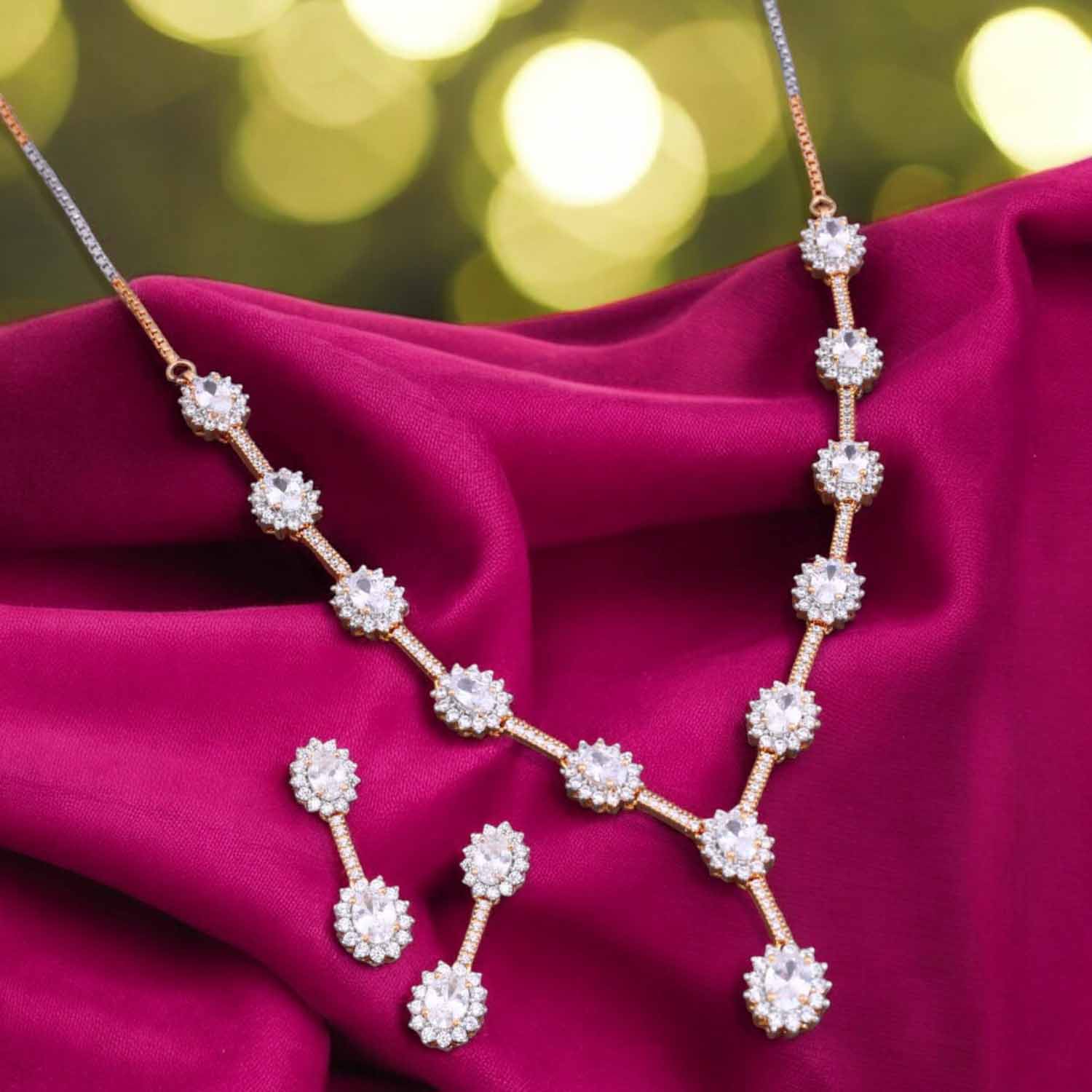 Golden Johanna Zirconia Jewellery Set
