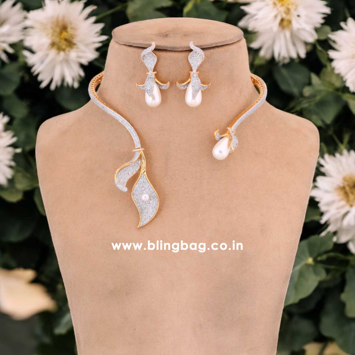 Golden Jurie Hasli Zirconia Jewellery Set - Image 3