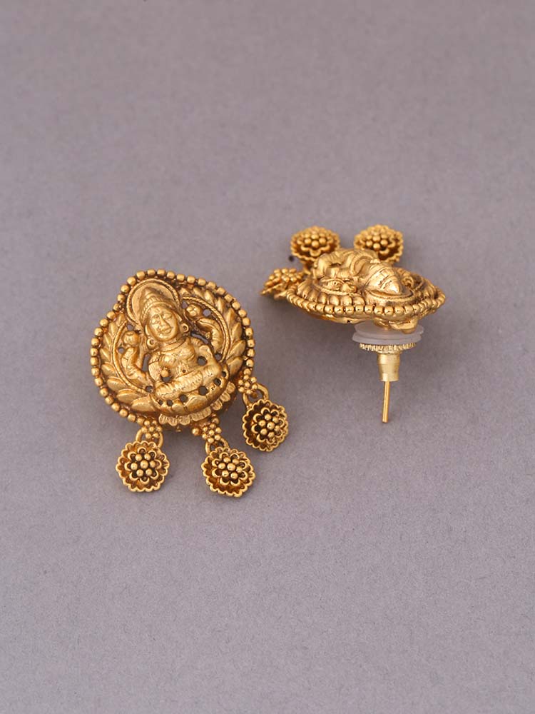 Golden Jwala Temple Danglers - Image 3