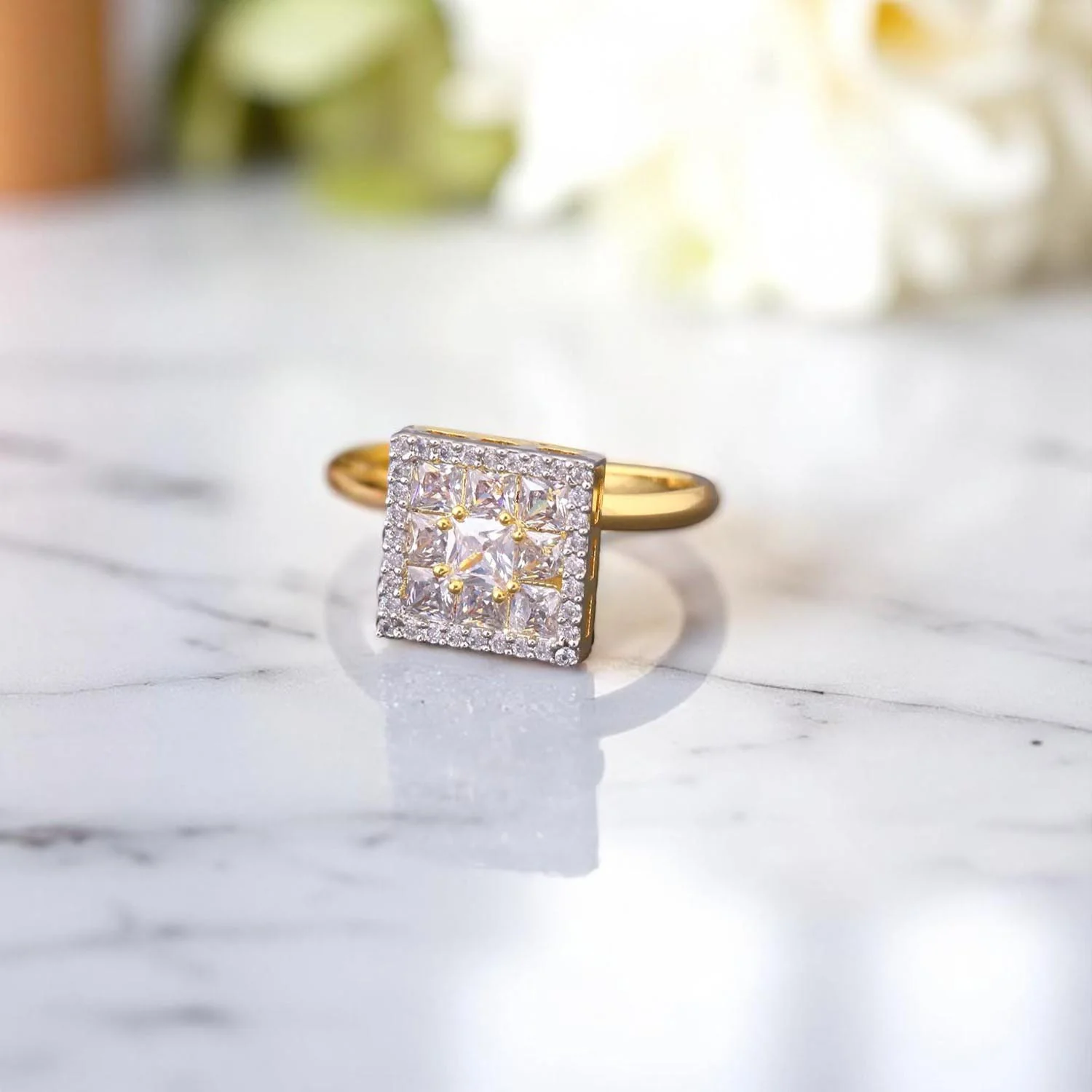 Golden Khadija Adjustable Ring
