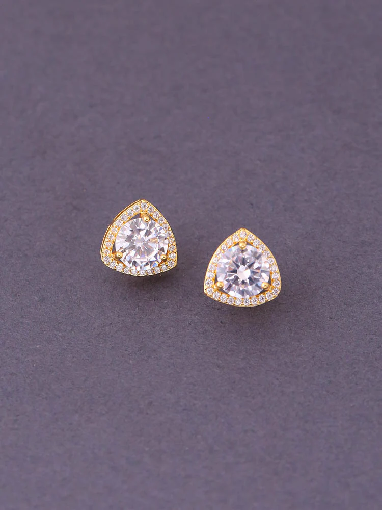 Golden Latte Zirconia Studs - Image 3