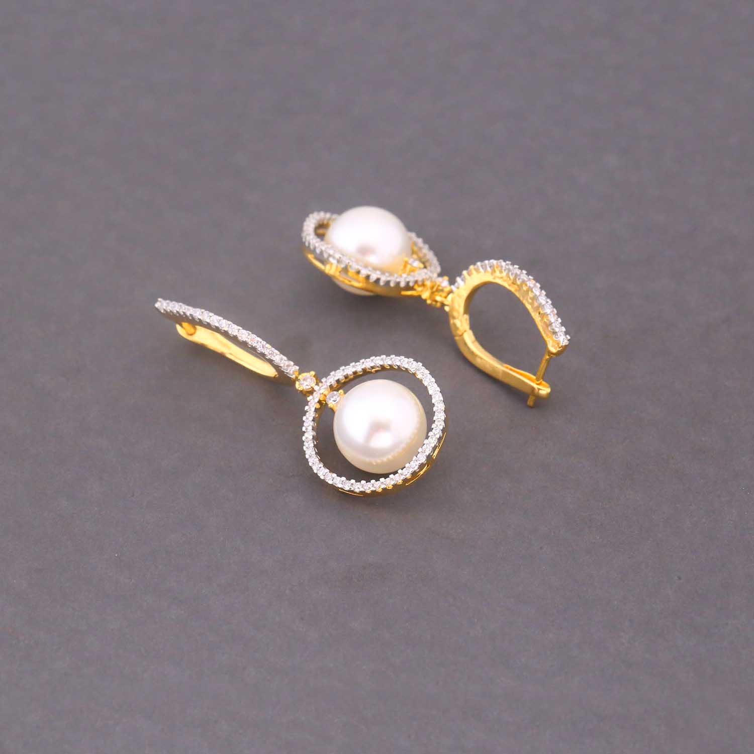 Golden Lilah Zirconia Studs - Image 3