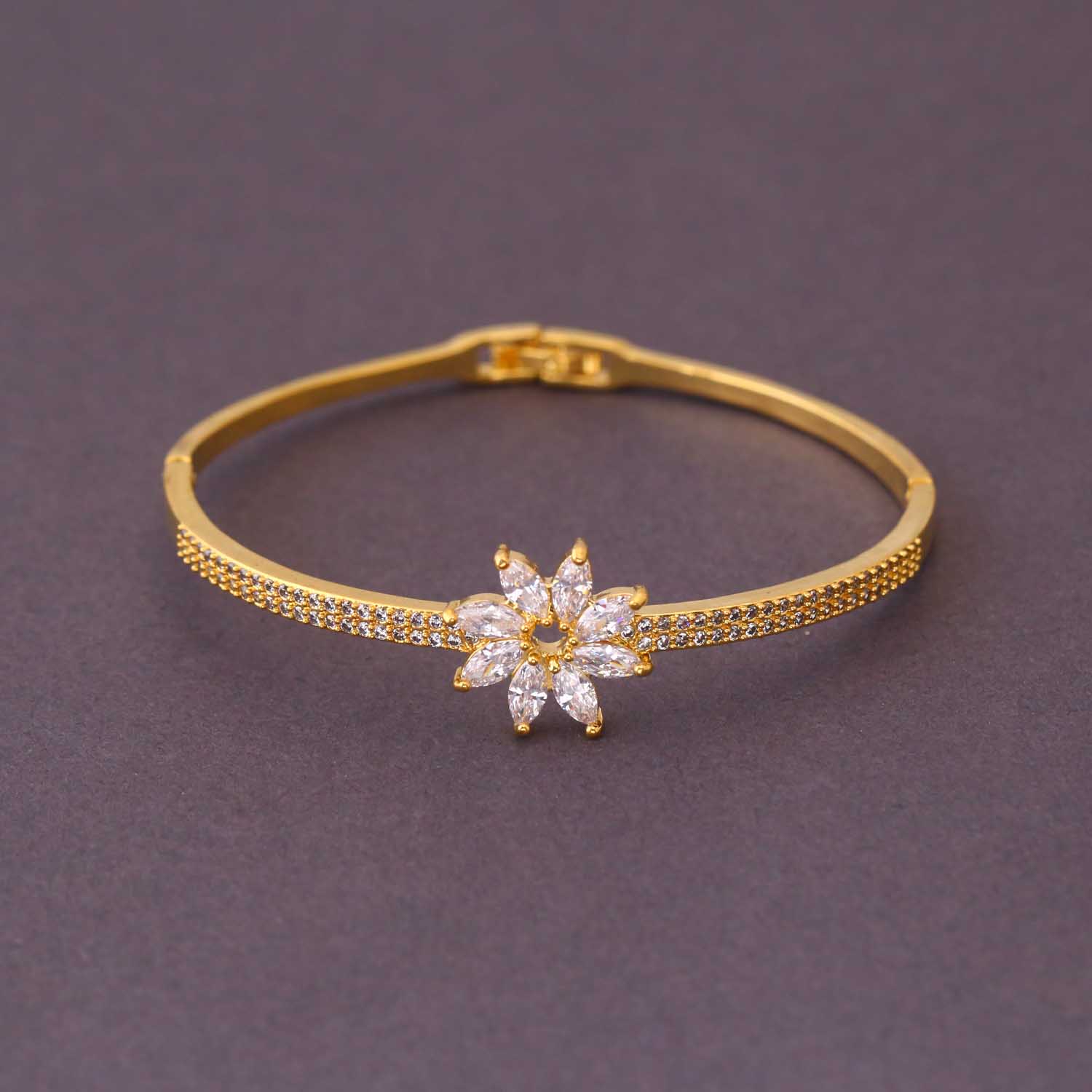Golden Luniya Zirconia Bracelet - Image 2