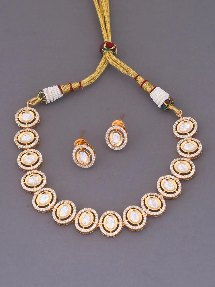 Golden Nanea Zirconia Jewellery Set - Image 2