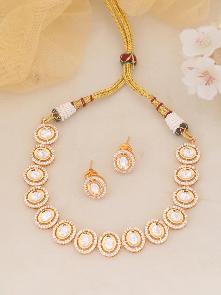 Golden Nanea Zirconia Jewellery Set - Image 3
