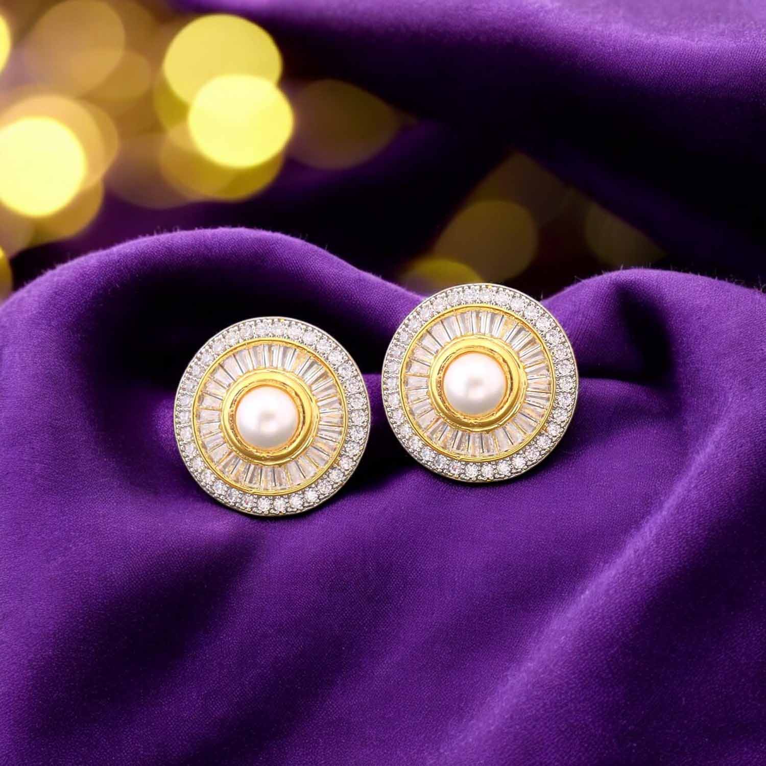 Golden Nanuie Zirconia Studs