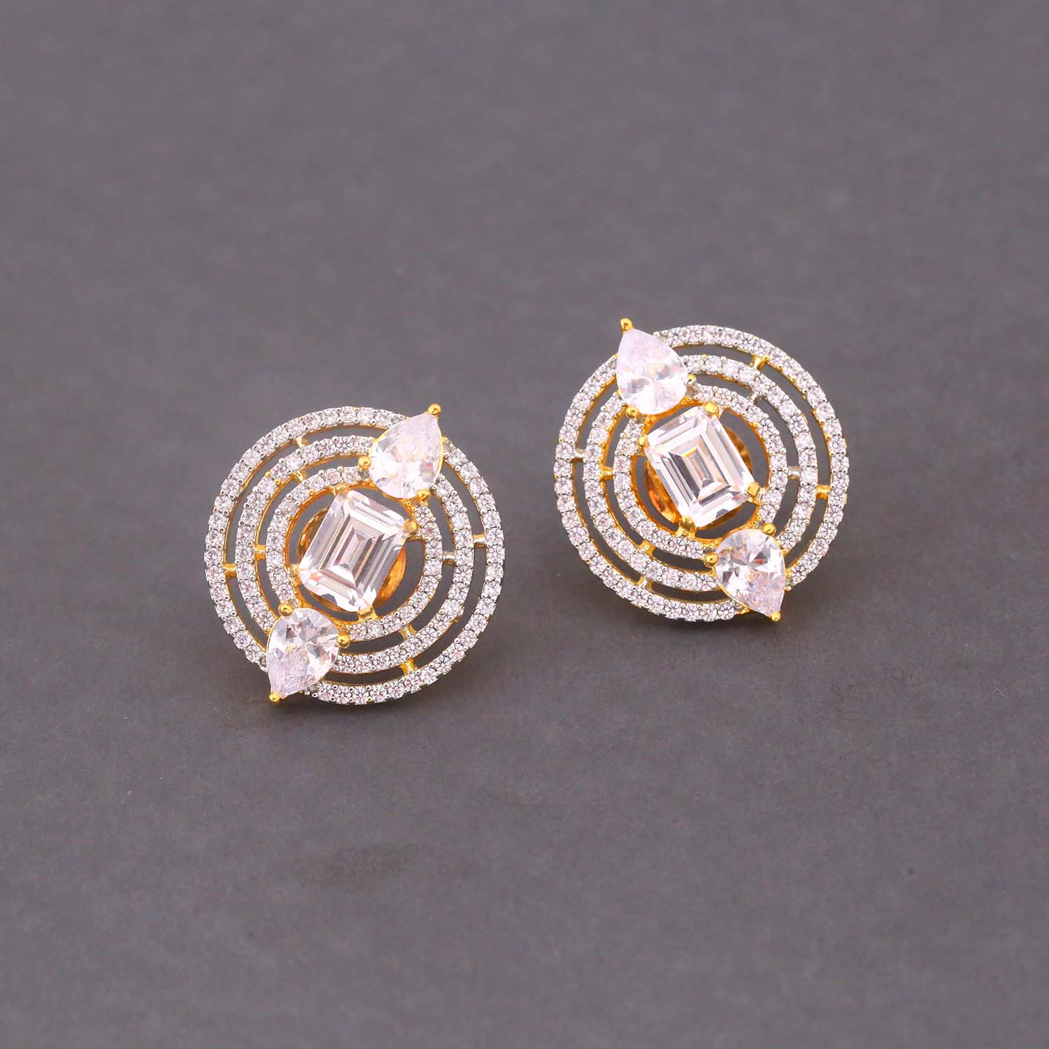 Golden Nellie Zirconia Studs - Image 2