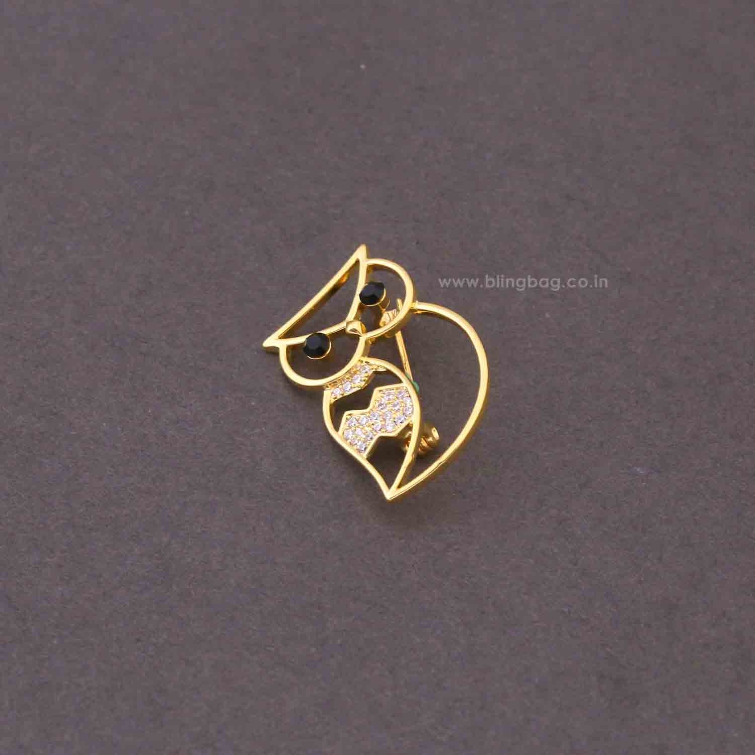 Golden Night Owl Brooch - Image 4