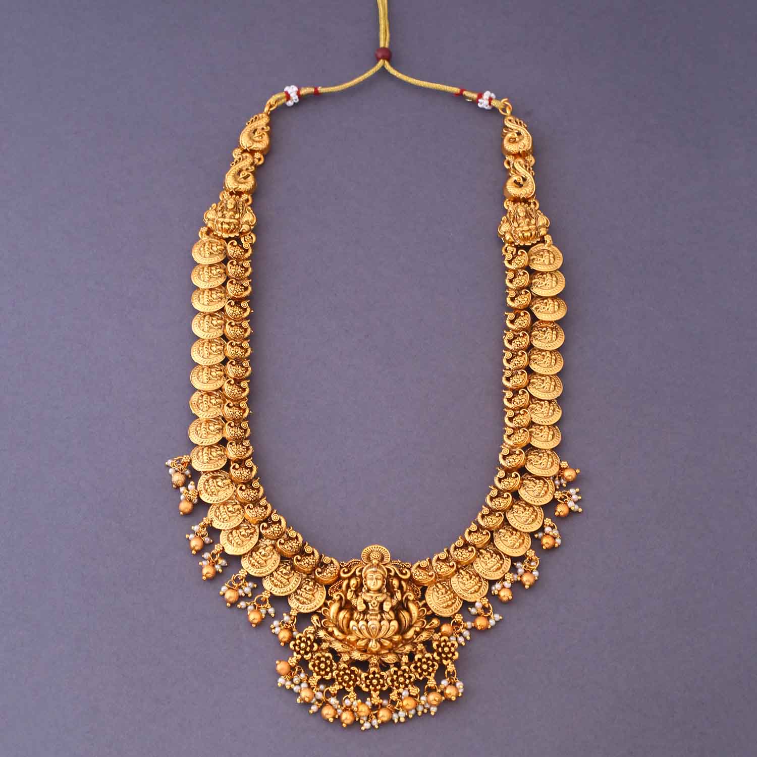 Golden Nirmala Bridal Temple Jewellery Set- New Arrival - Image 3