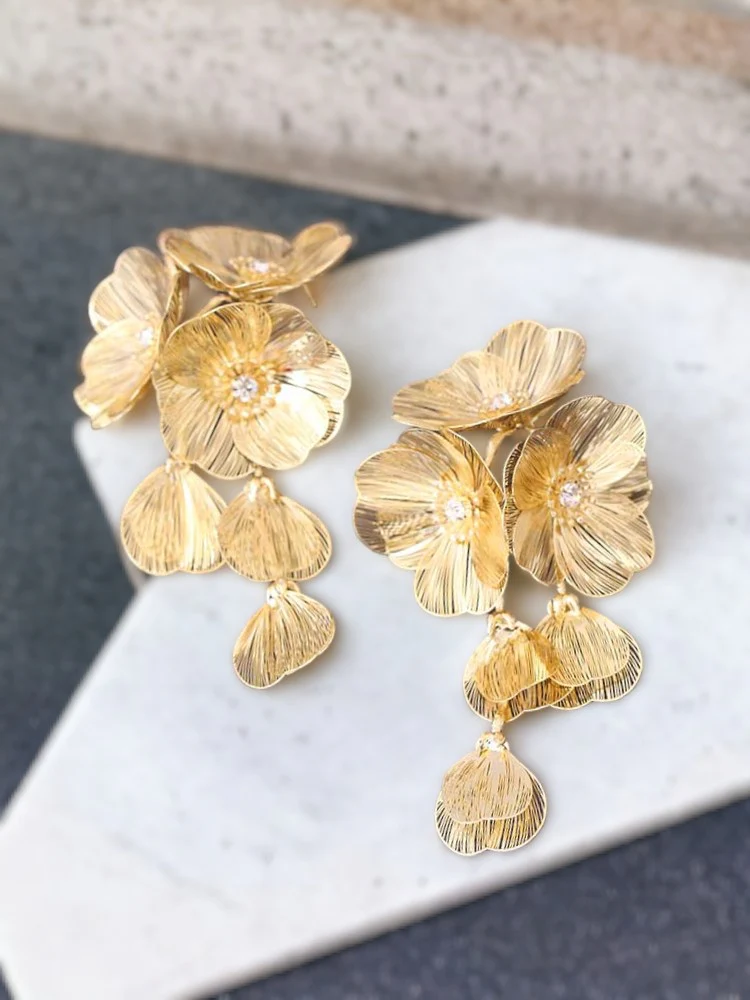 Golden Norali Danglers - Image 2