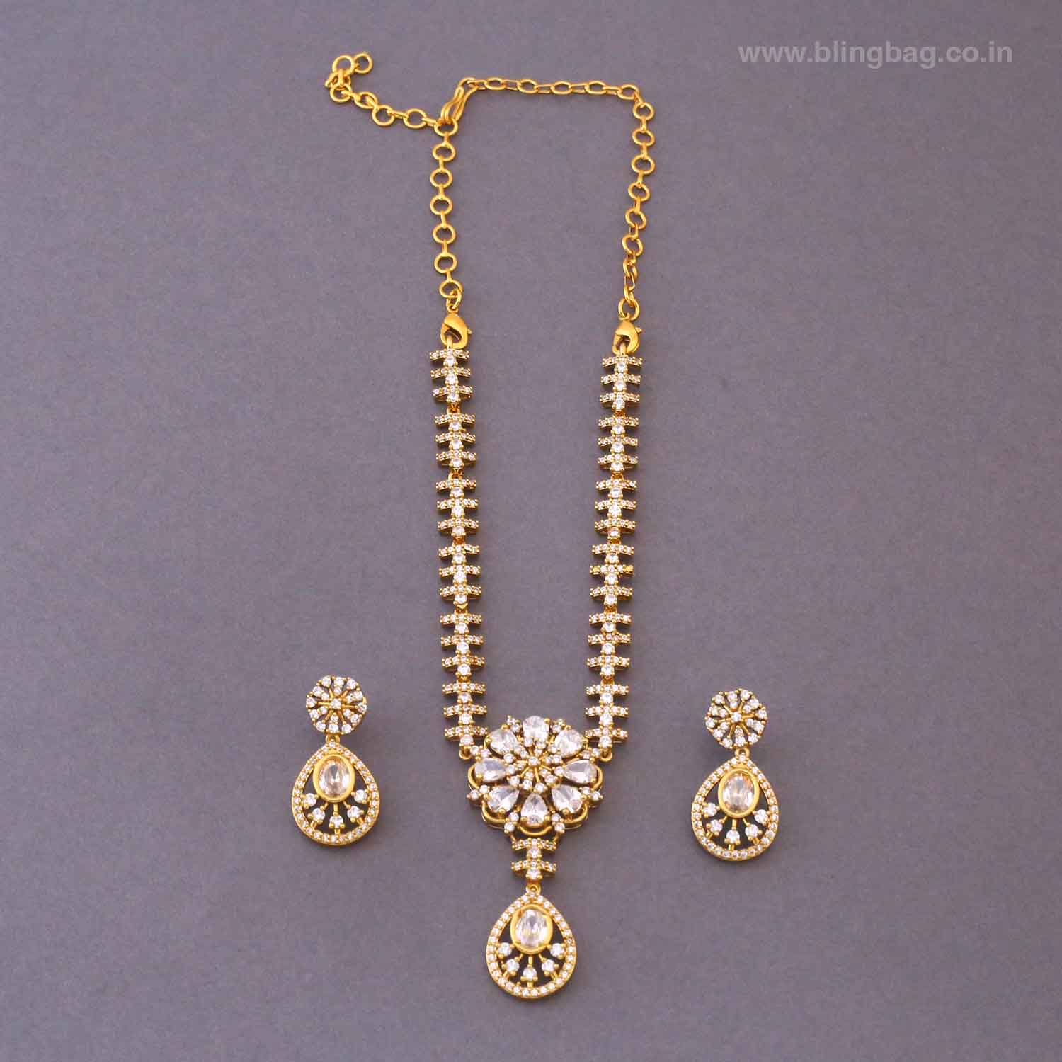 Golden Olisse Victorian Jewellery Set - New Arrival - Image 4