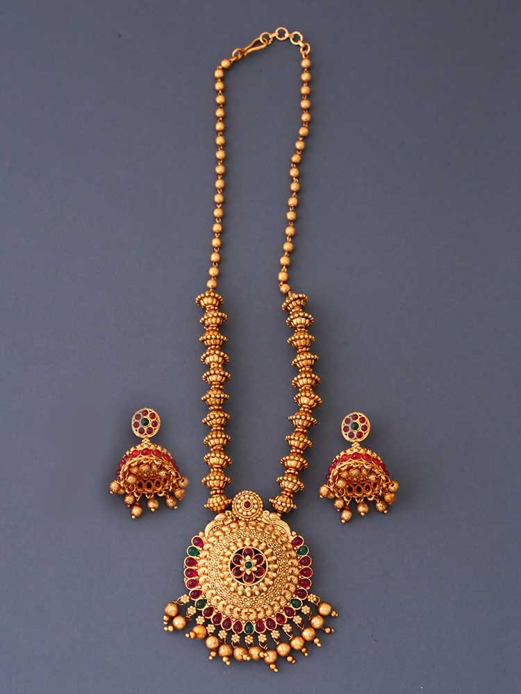 Golden Parameshwara Antique Jewellery Set - New Arrival - Image 3