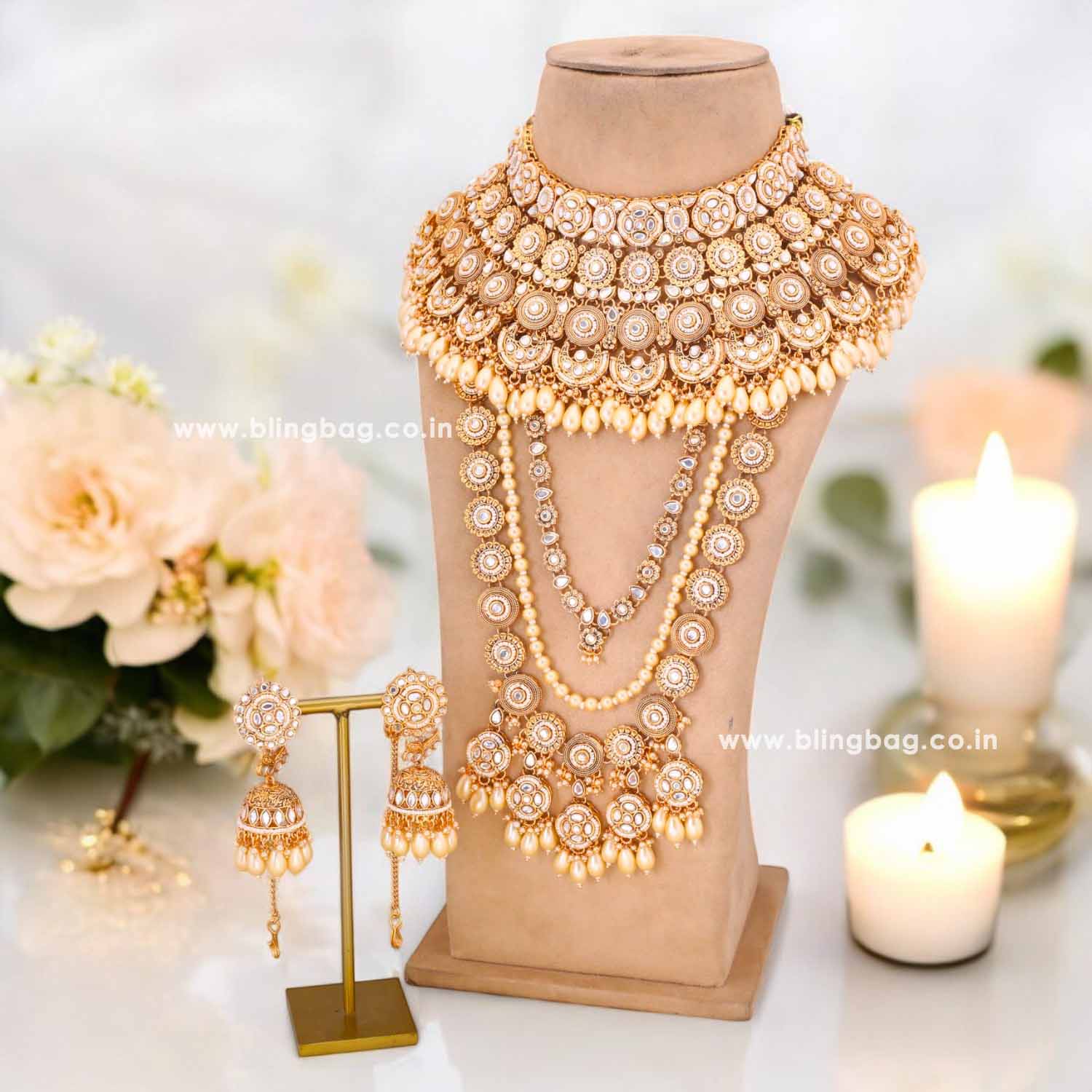 Golden Pavitra Bridal Jewellery Set - Image 2