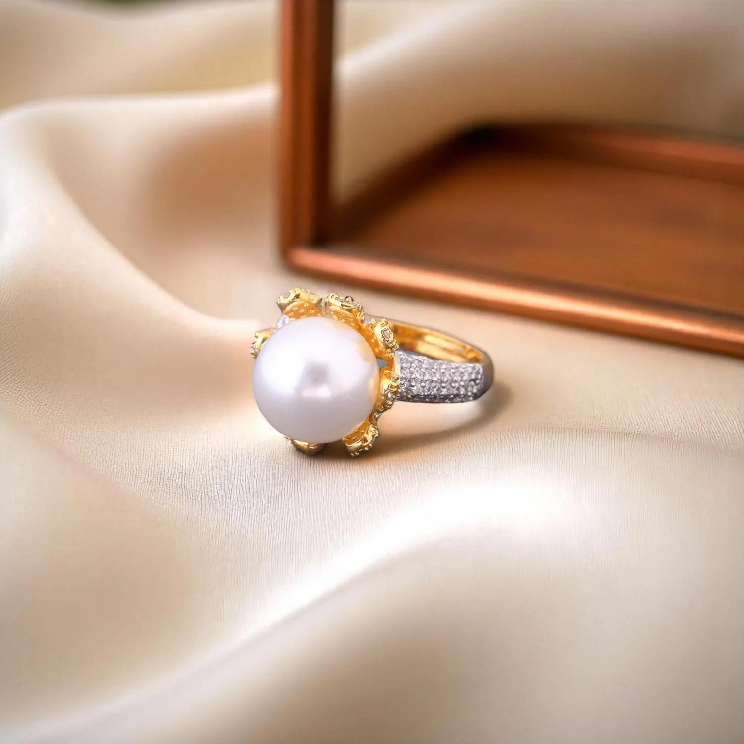 Golden Polly Adjustable Ring
