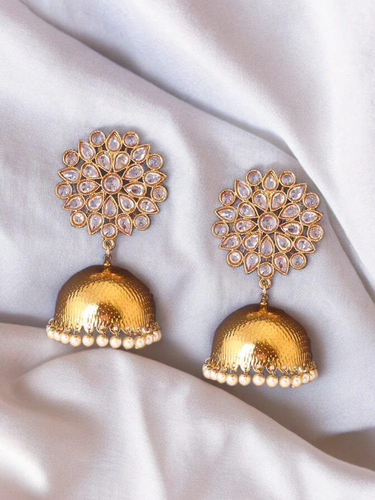 Golden Purva Jhumkis