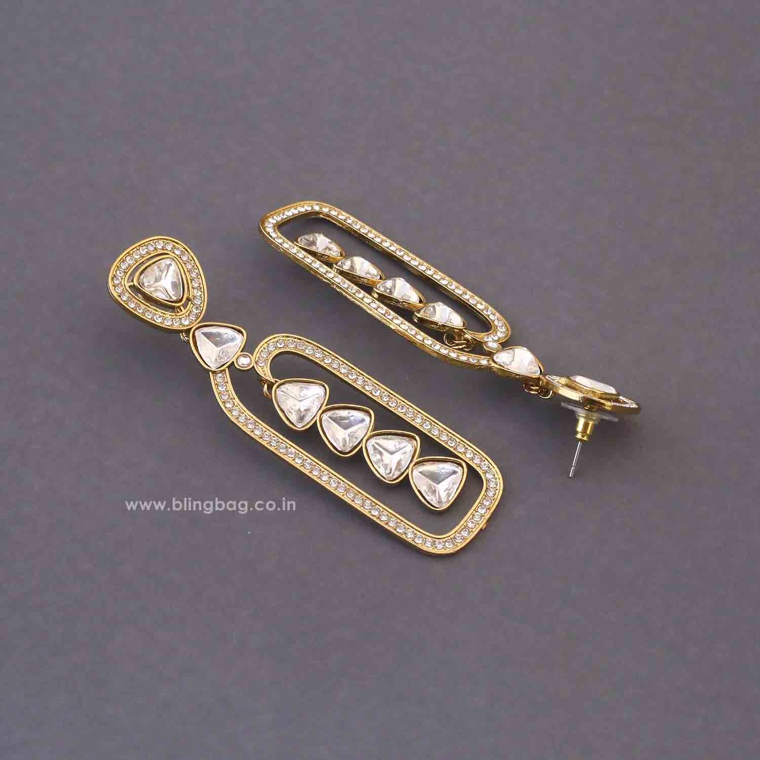 Golden Rajshree Danglers - Image 3