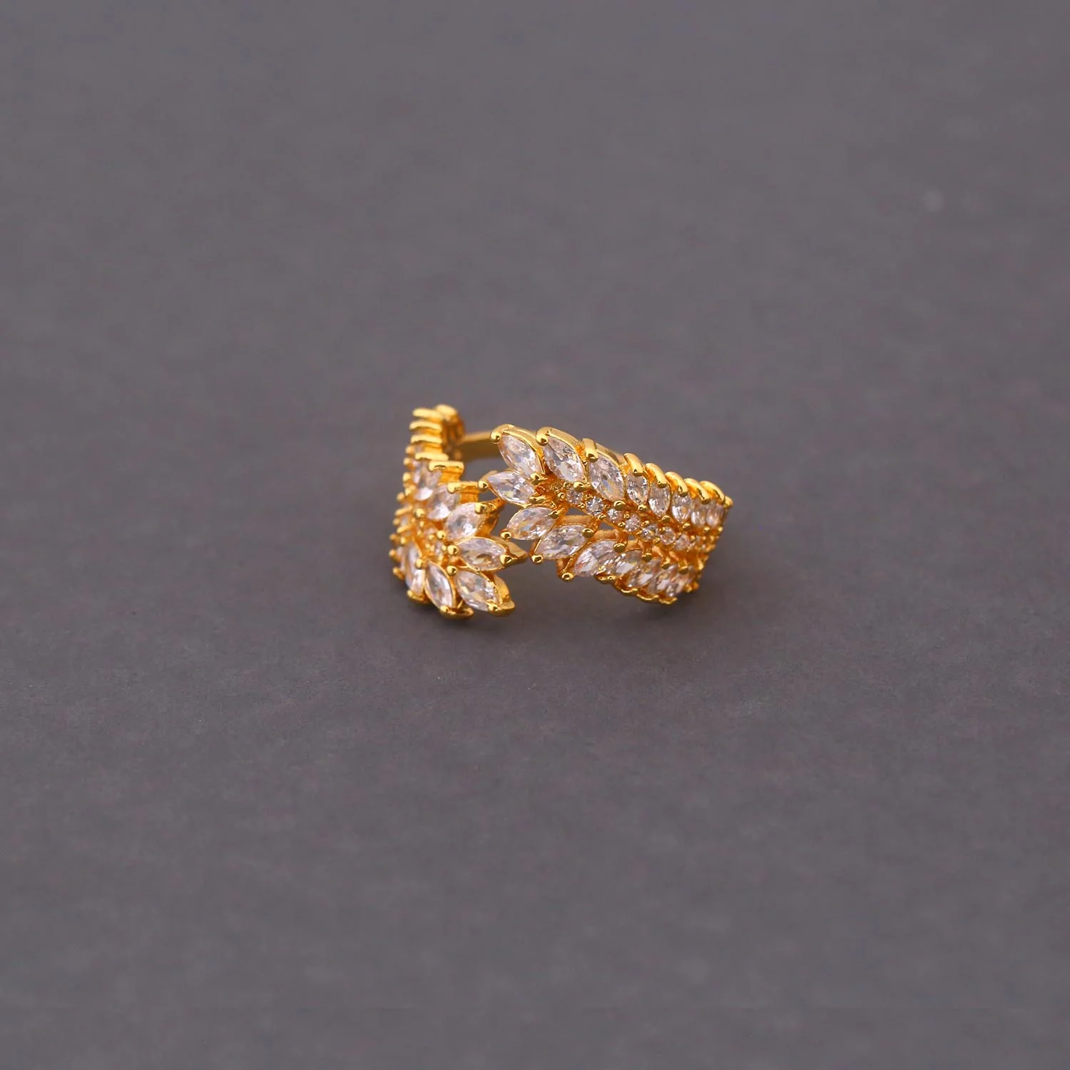 Golden Rea Zirconia Ring - Image 2