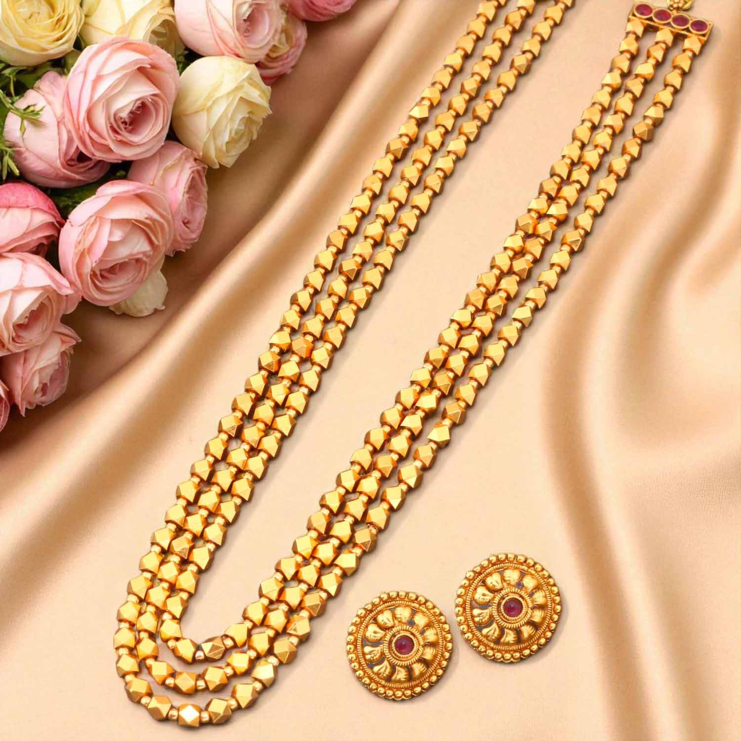 Golden Reekita Antique Jewellery Set - New Arrival - Image 2