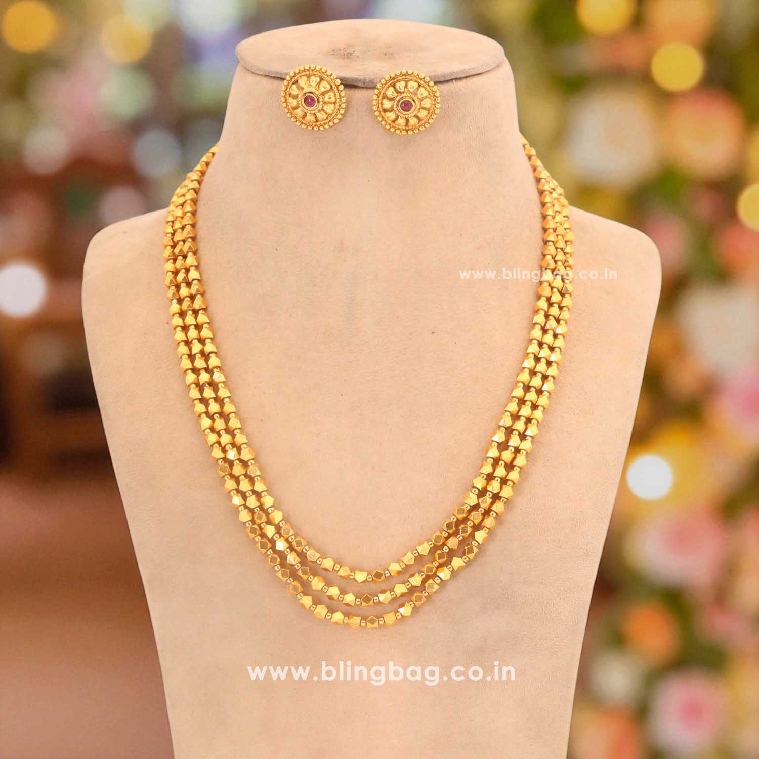 Golden Reekita Antique Jewellery Set - New Arrival - Image 3