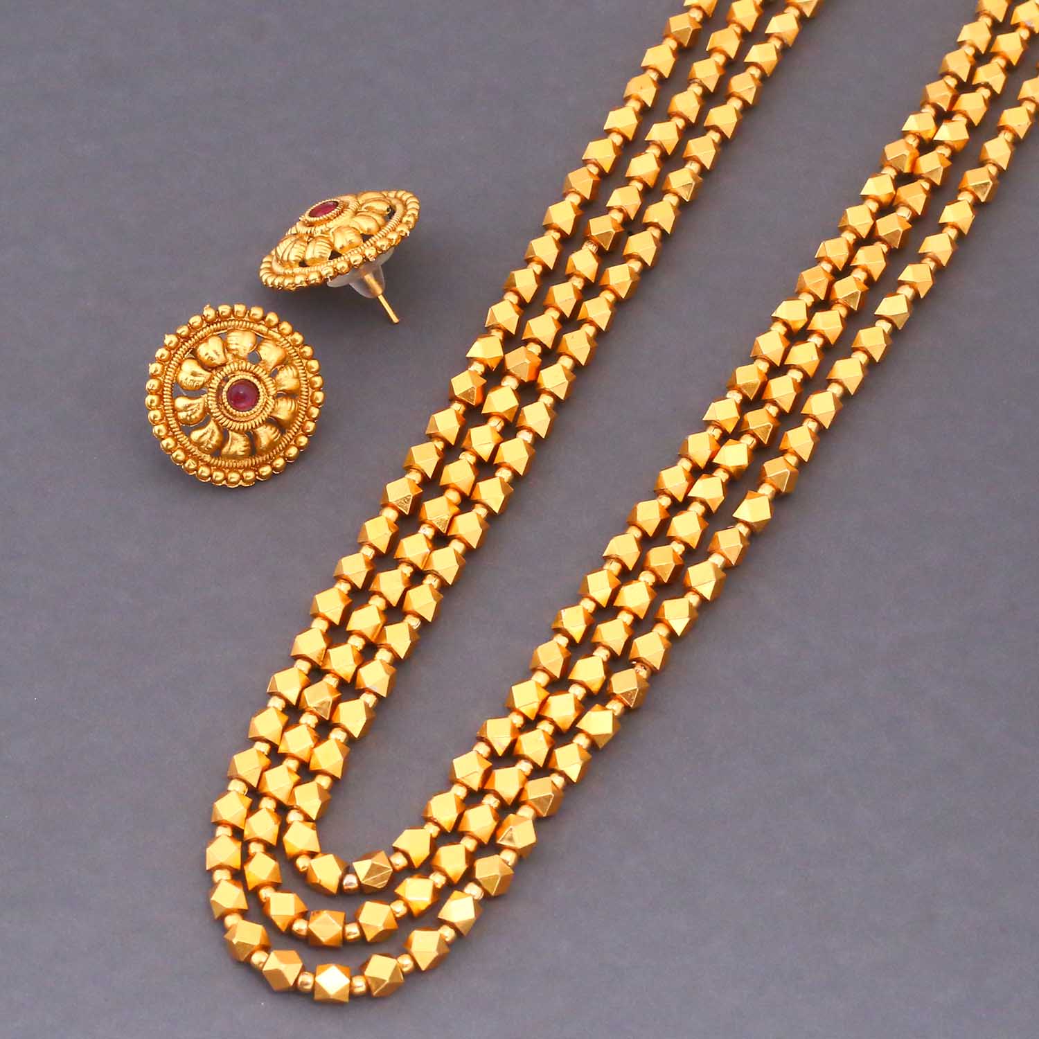 Golden Reekita Antique Jewellery Set - New Arrival - Image 5
