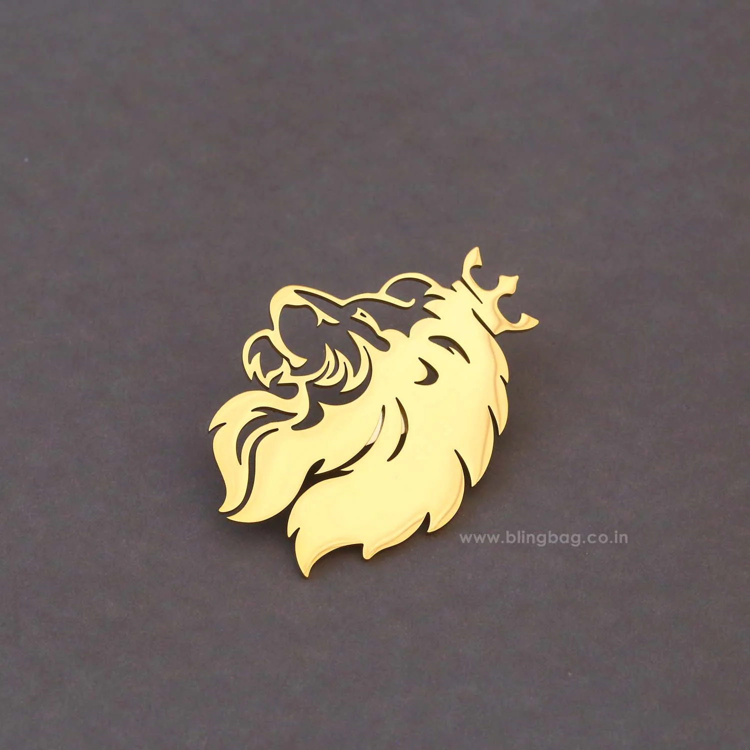 Golden Regal Lion Brooch - Image 4