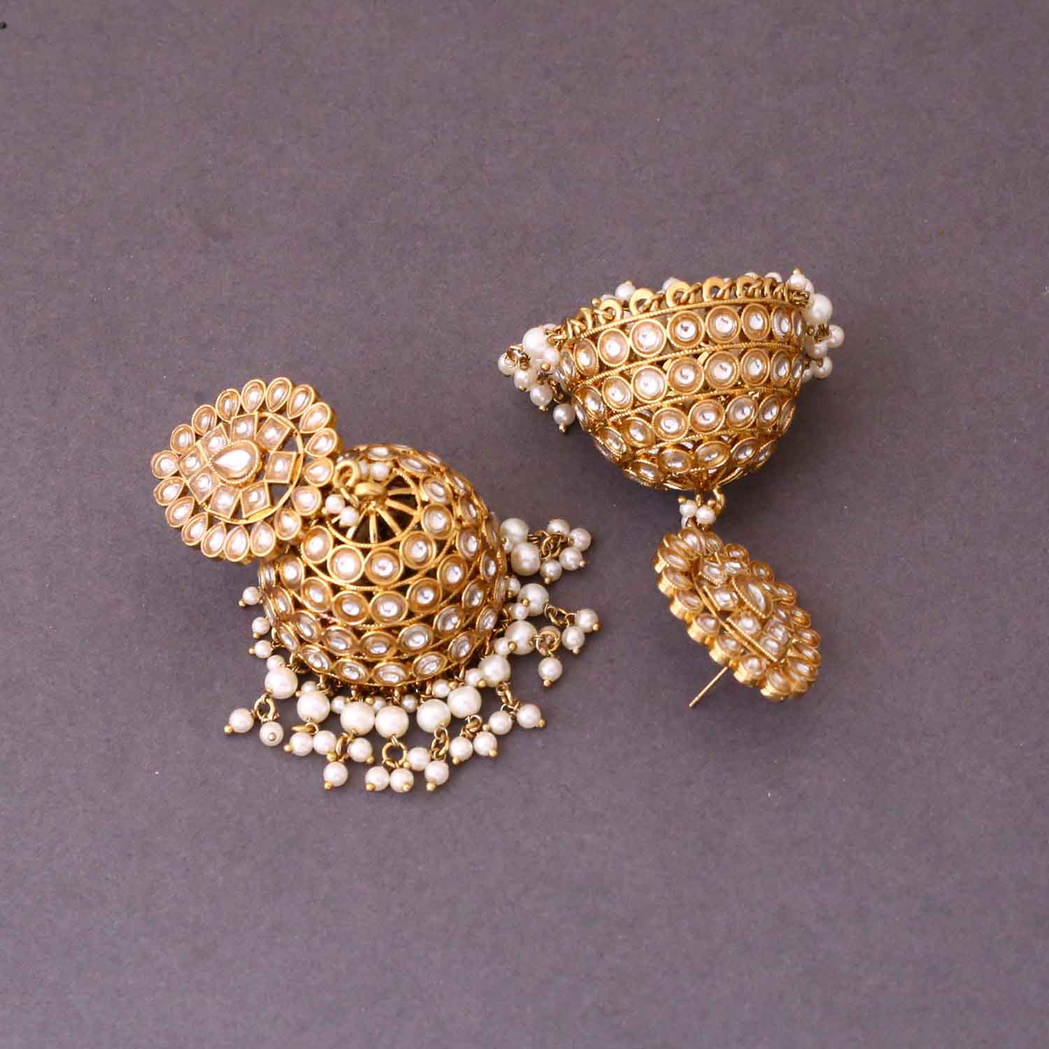 Golden Ritiya Jhumkis - Image 4