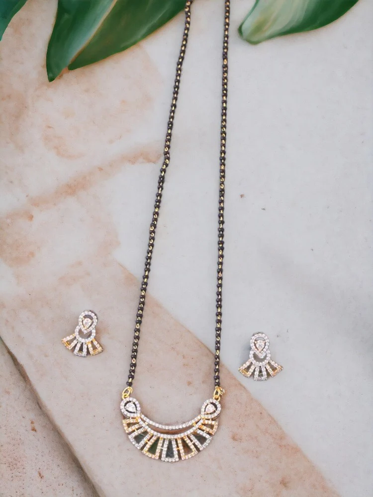 Golden Sakura Mangalsutra Set - Image 2