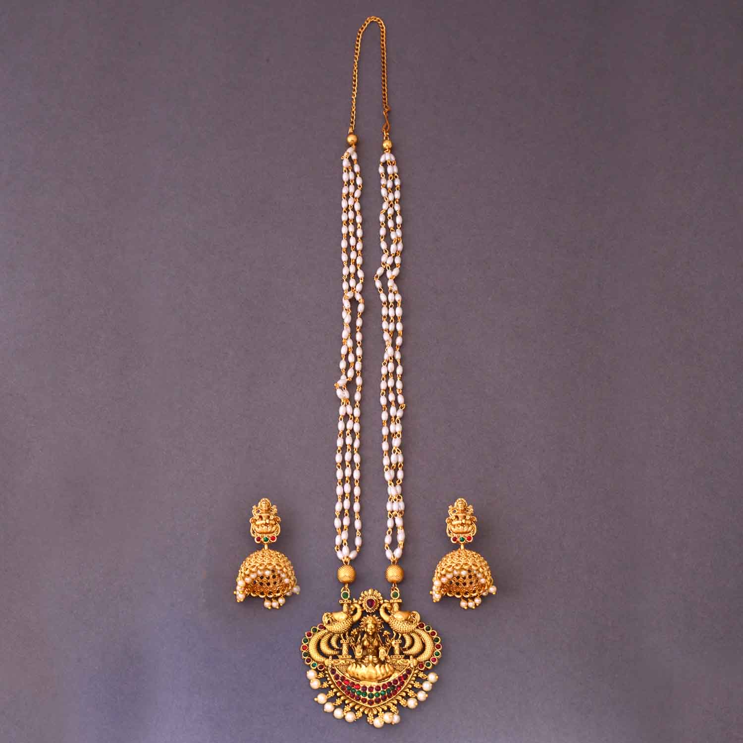 Golden Saptashrungi Temple Jewellery Set - New Arrival - Image 3
