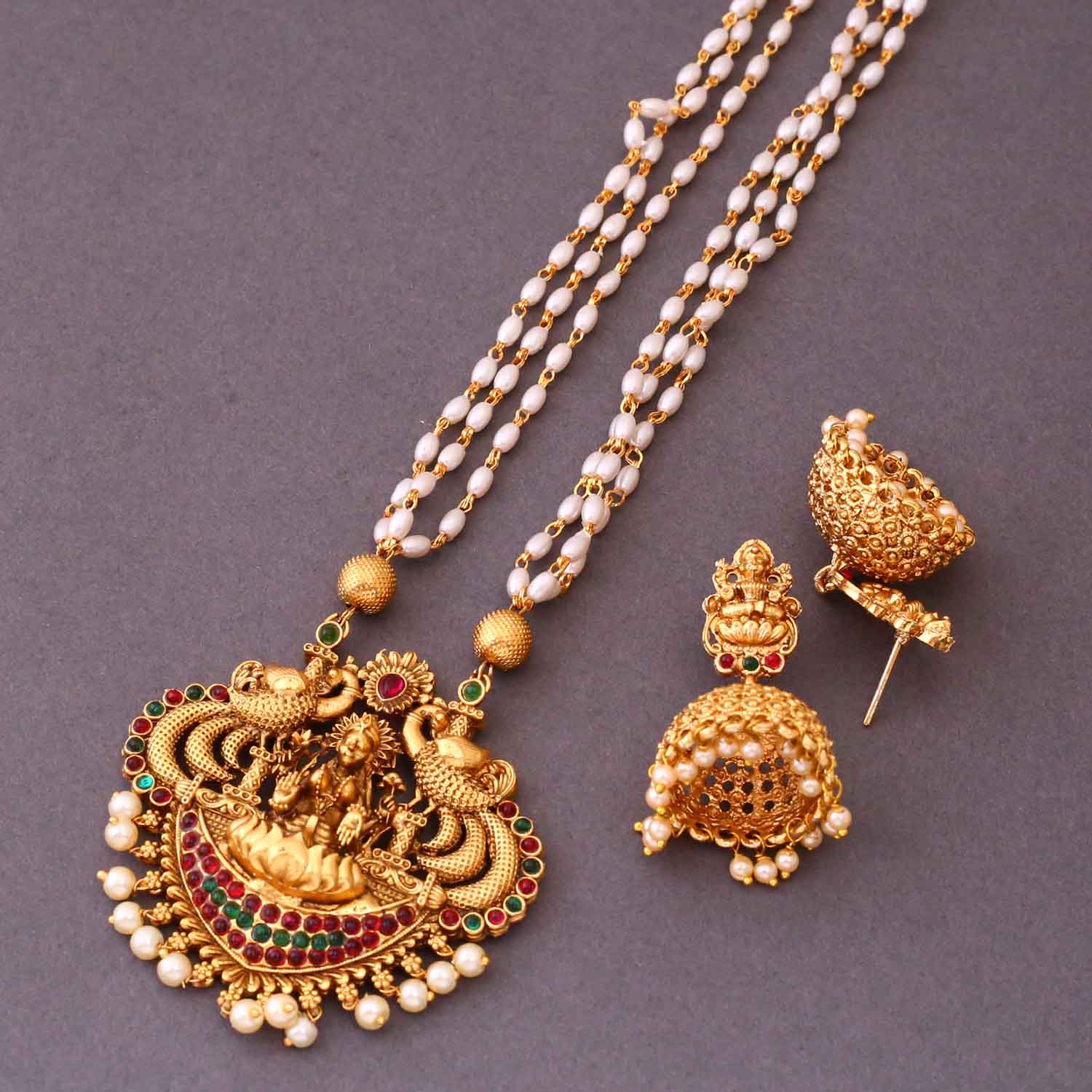 Golden Saptashrungi Temple Jewellery Set - New Arrival - Image 4
