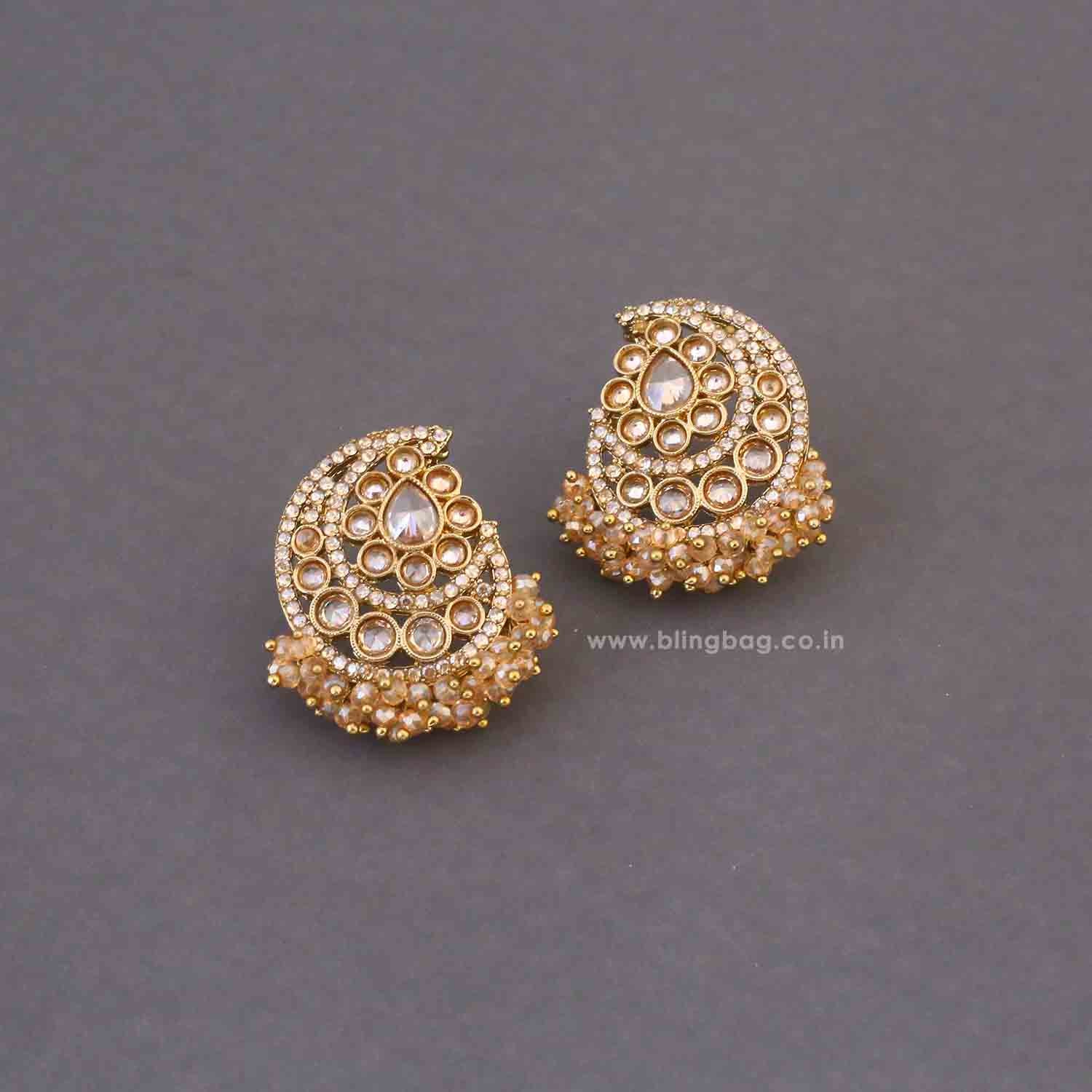Golden Sarina Studs - Image 2