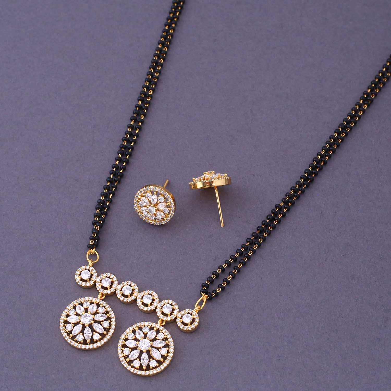 Golden Siena Mangalsutra Set - Image 4