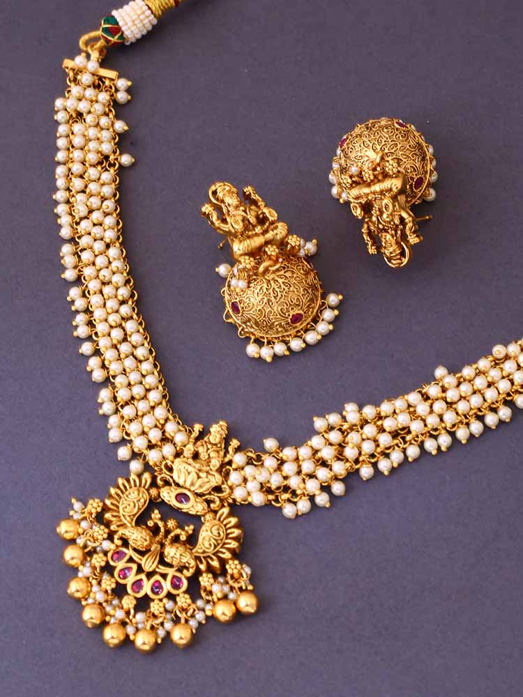 Golden Sita Temple Jewellery Set - Image 4