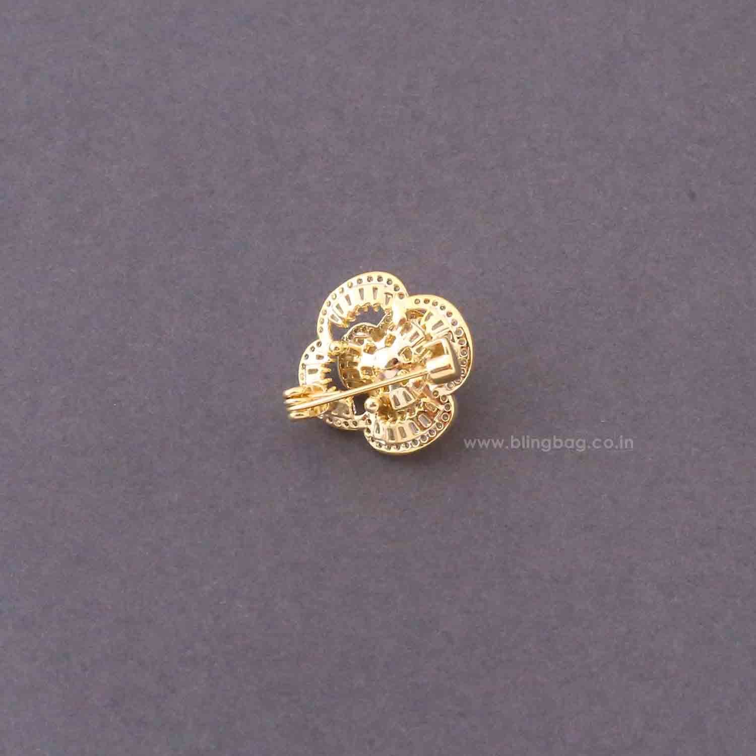 Golden Snowdrop Pearl Brooch - Image 5