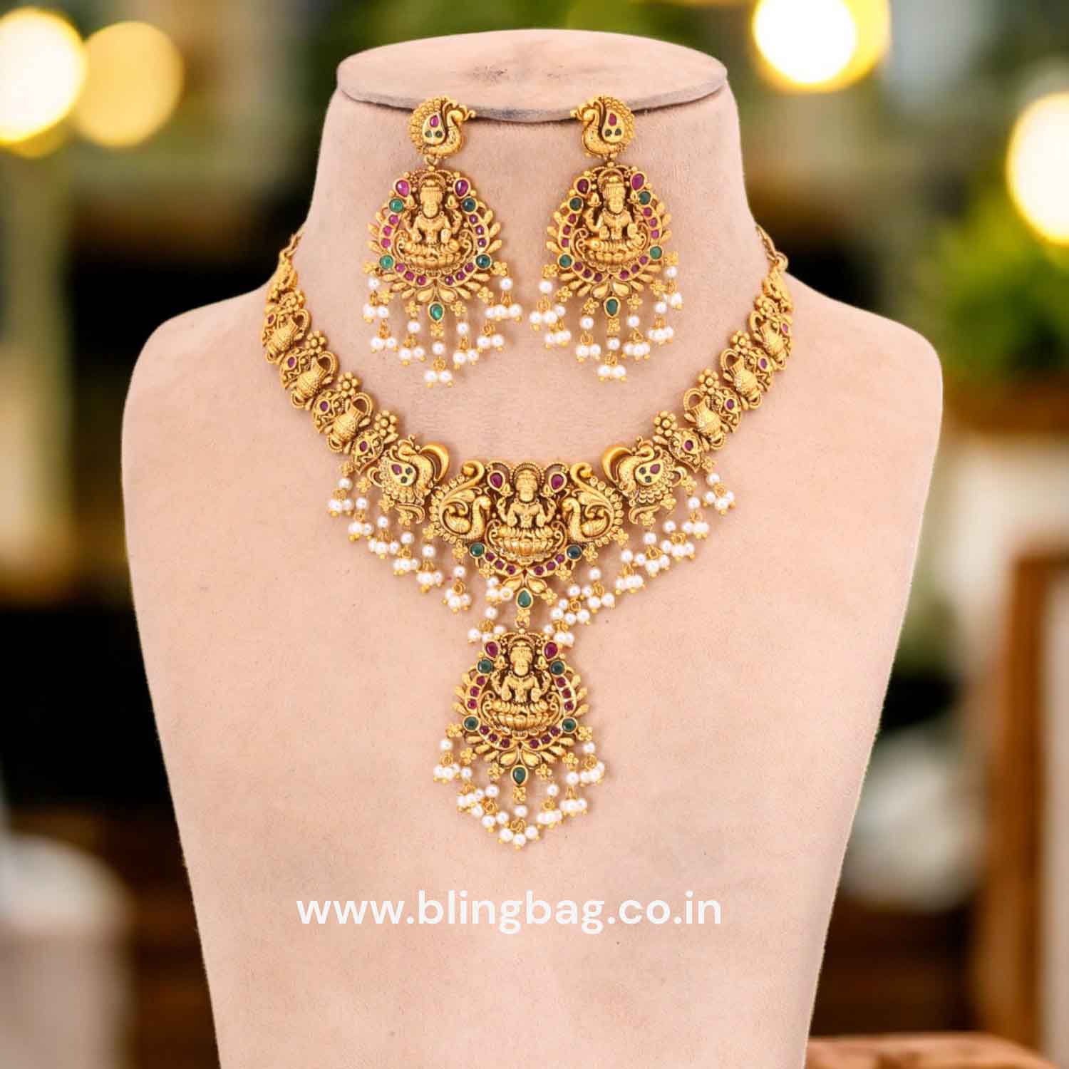 Golden Sridevyai Temple Jewellery Set- New Arrival - Image 2