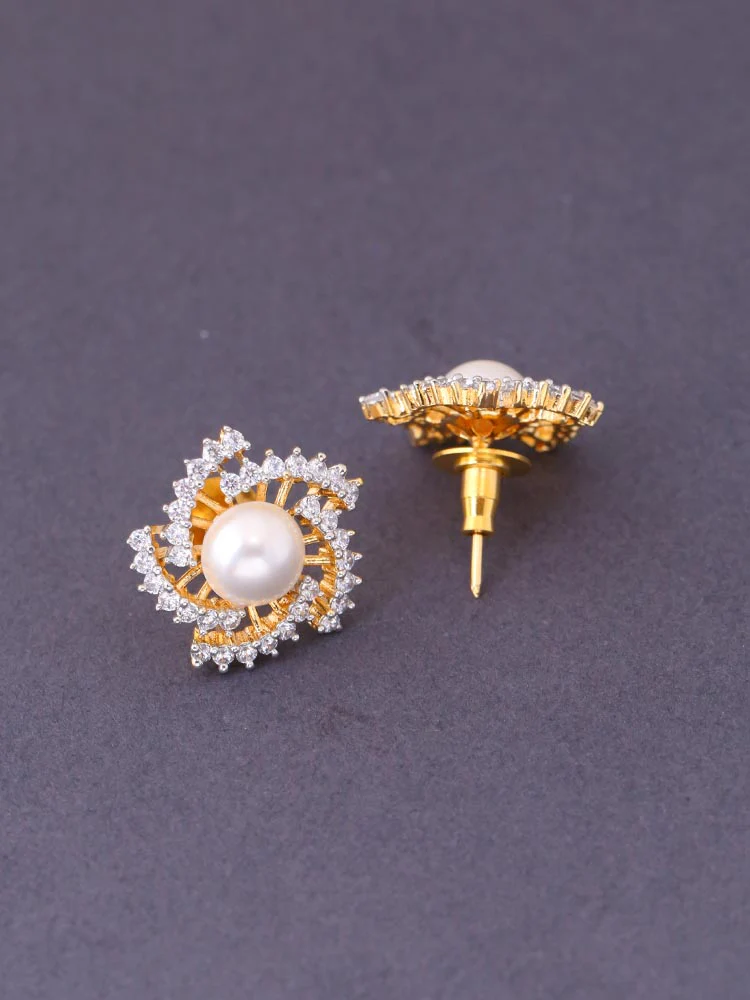 Golden Starlie Zirconia Studs - Image 4