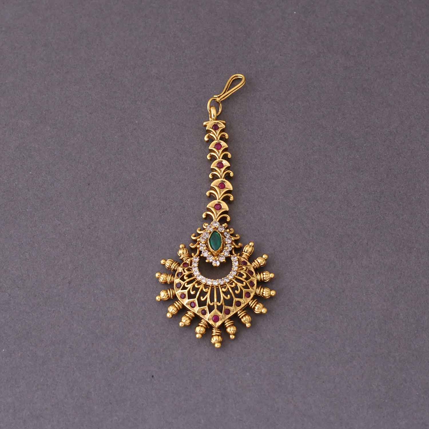 Golden Subhadra Maang Tikka - Image 2