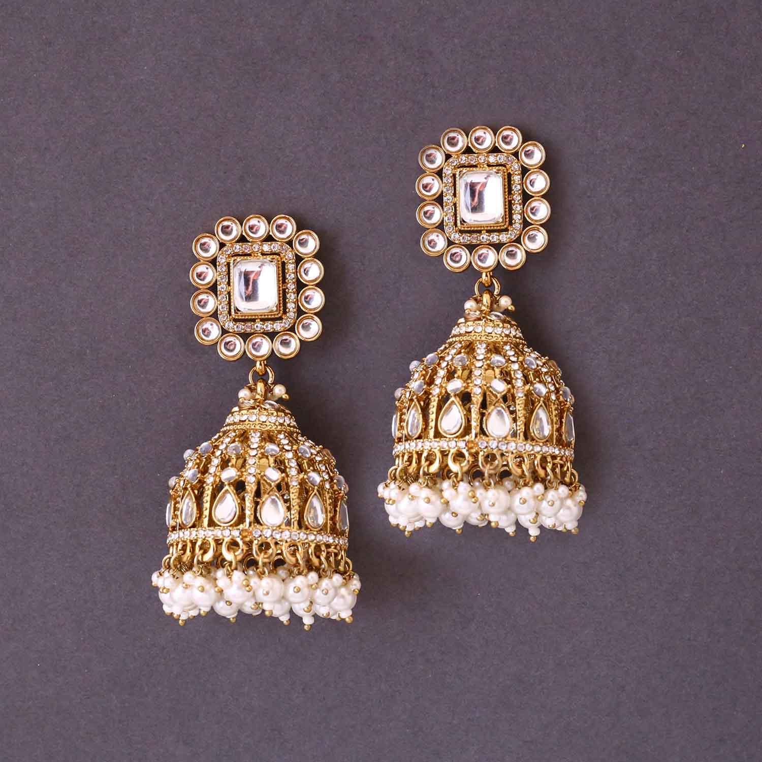 Golden Sumaniya Jhumkis - Image 3