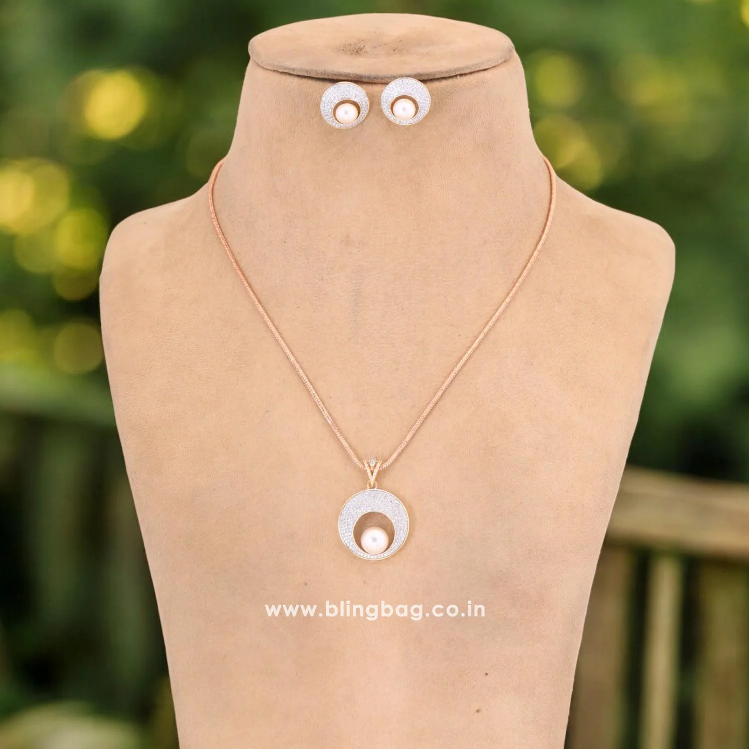 Rose Gold Tillie Zirconia Pendant Set - Image 3