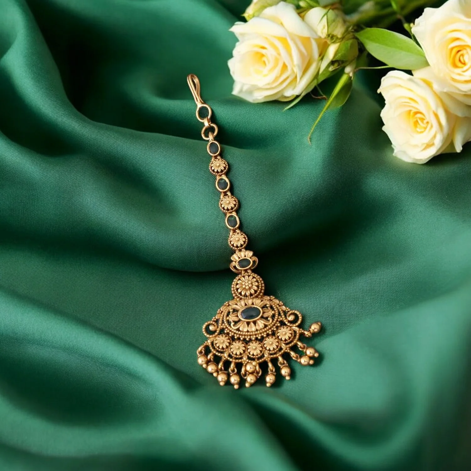 Golden Trisha Maang Tikka