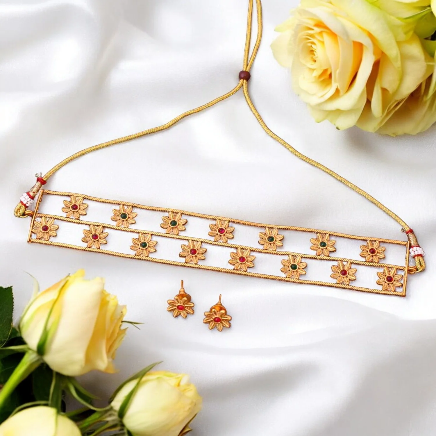 Golden Udvita Antique Jewellery Set - New Arrival