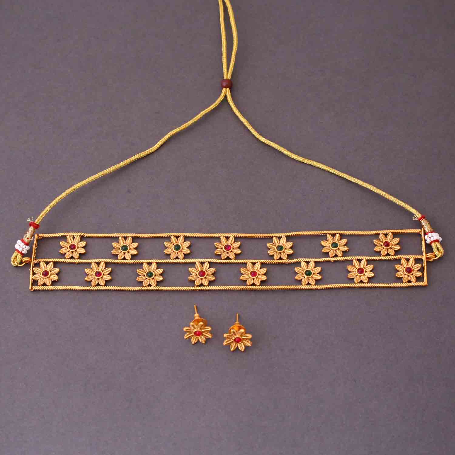 Golden Udvita Antique Jewellery Set - New Arrival - Image 3