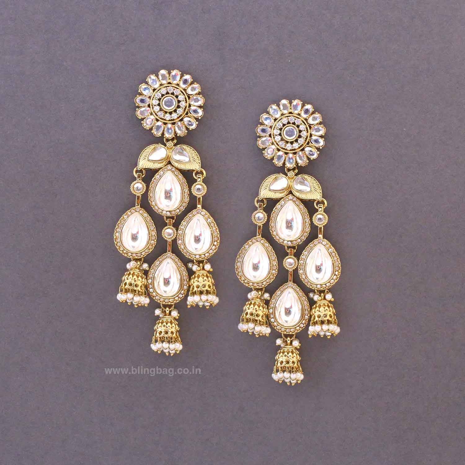 Golden Urja Jhumkis - Image 2